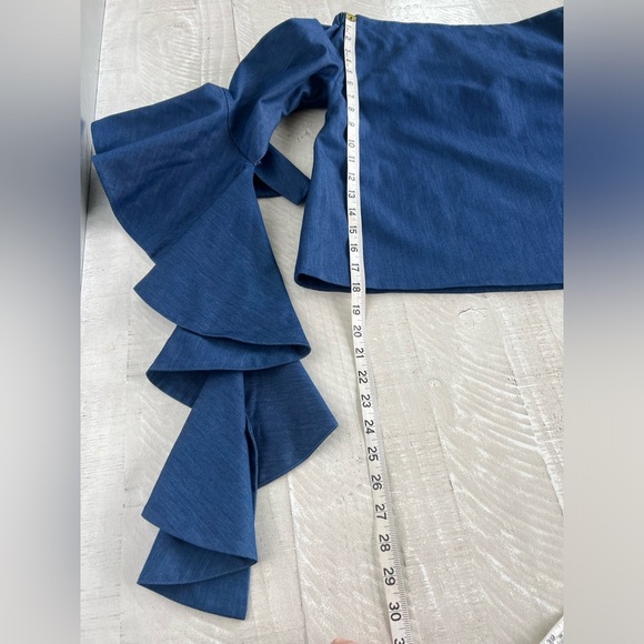 Women’s Garcia renaissance off the shoulder NWT Royal Blue Top Size Large - Picture 10 of 13